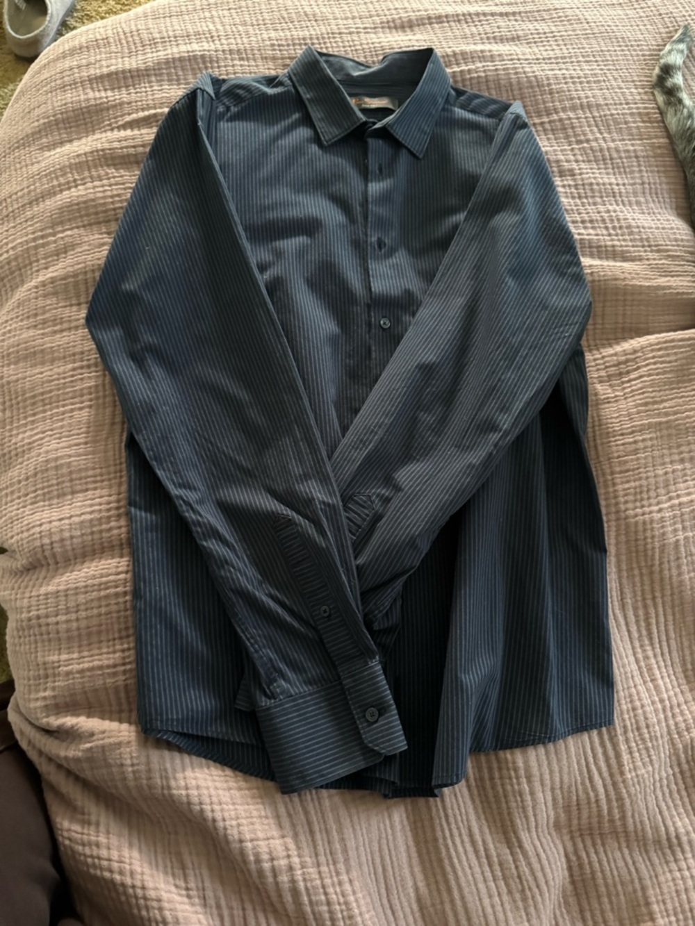 Ben Sherman Dark Navy Pinstripe Button-Up Shirt